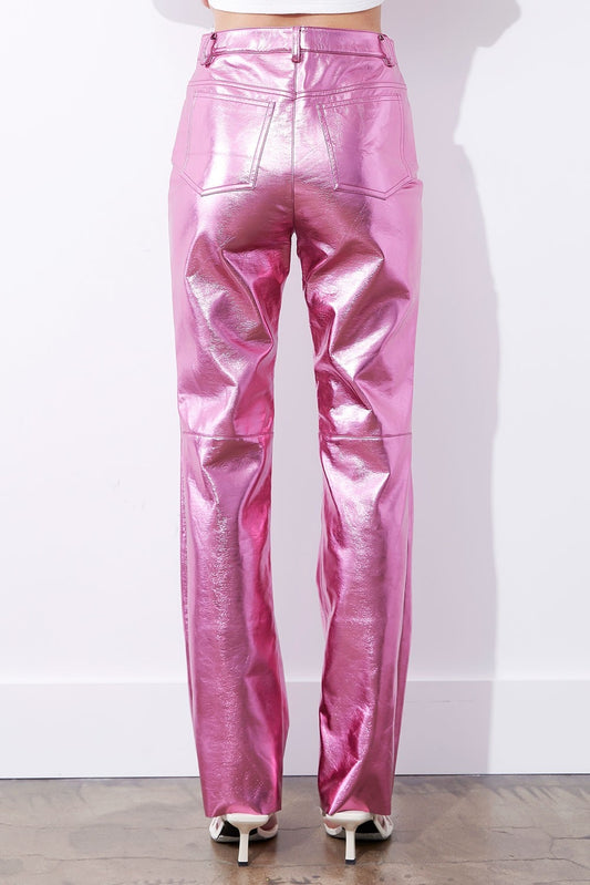 ALESSA METALLIC PINK PANTS
