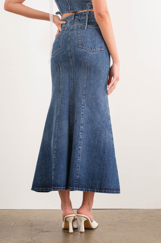 CARMINA DENIM MAXI SKIRT