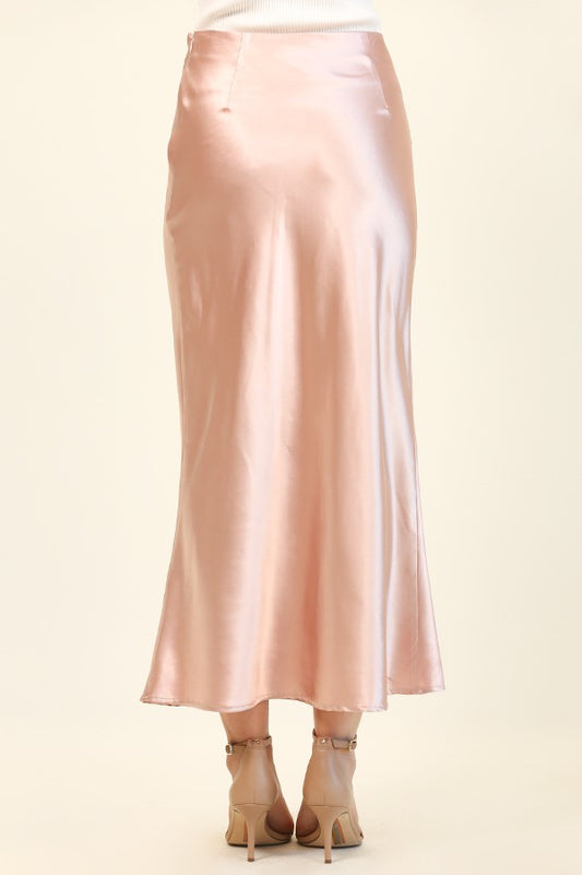SATIN MERMAID MIDI SKIRT