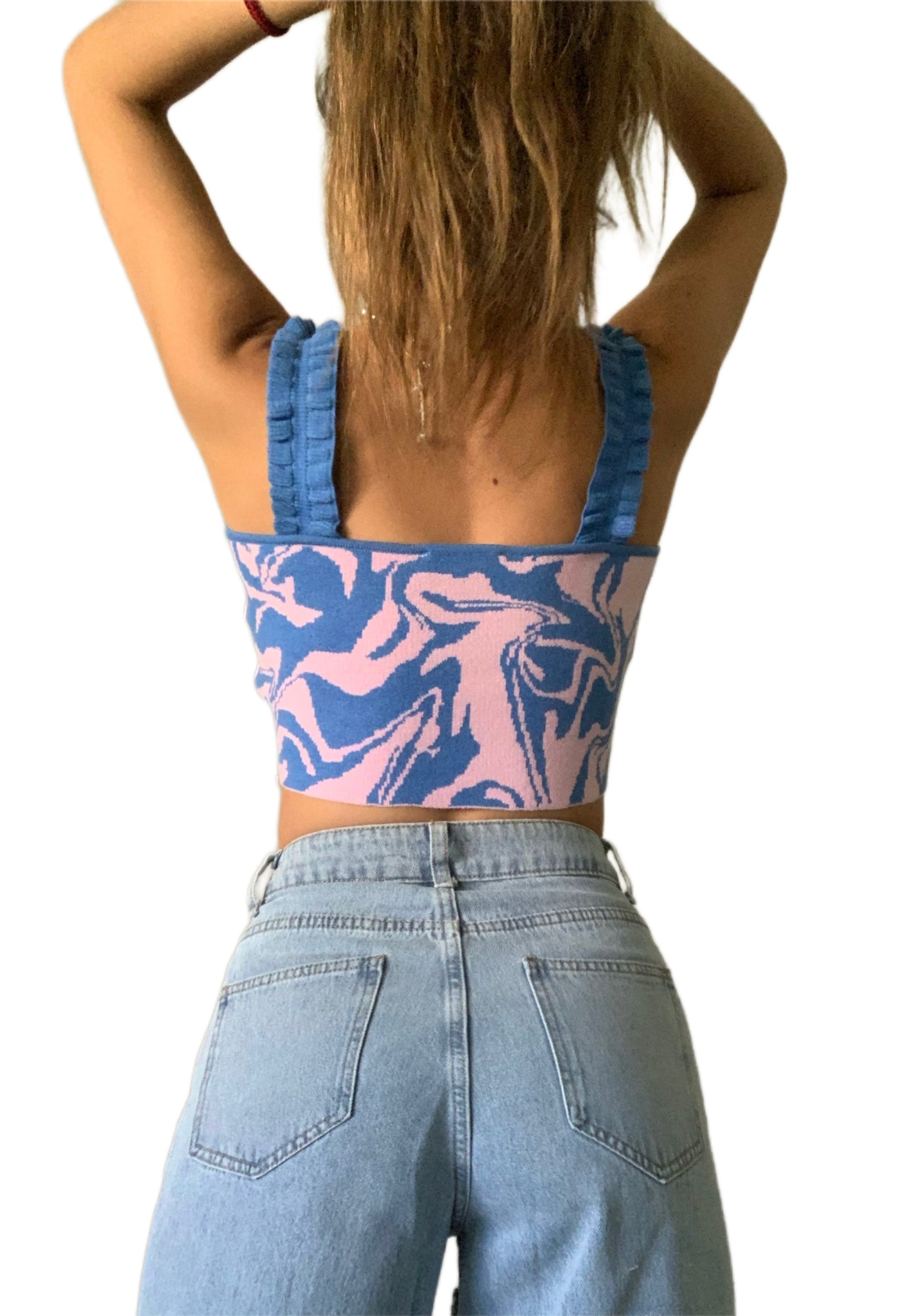 BLAIR KNIT TOP BLUE PINK