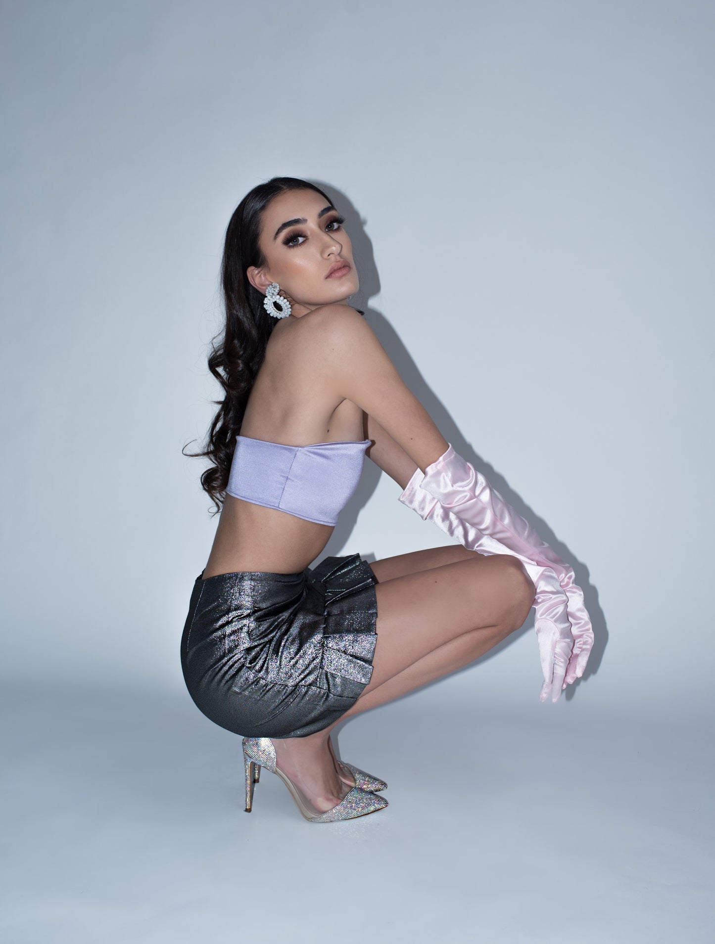 MINI SILVER SKIRT
